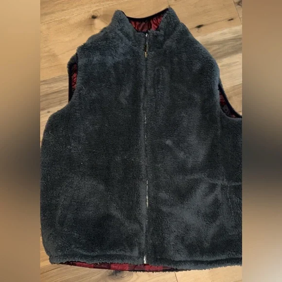 Men's Red and Black Checkered Vest - Picture 2 of 4